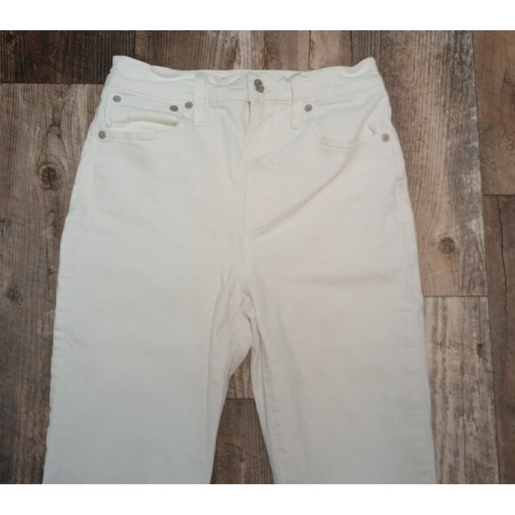 Women's Madewell The Perfect Vintage Jean Raw Hem Edition Tile White, Size 25 - Picture 2 of 12